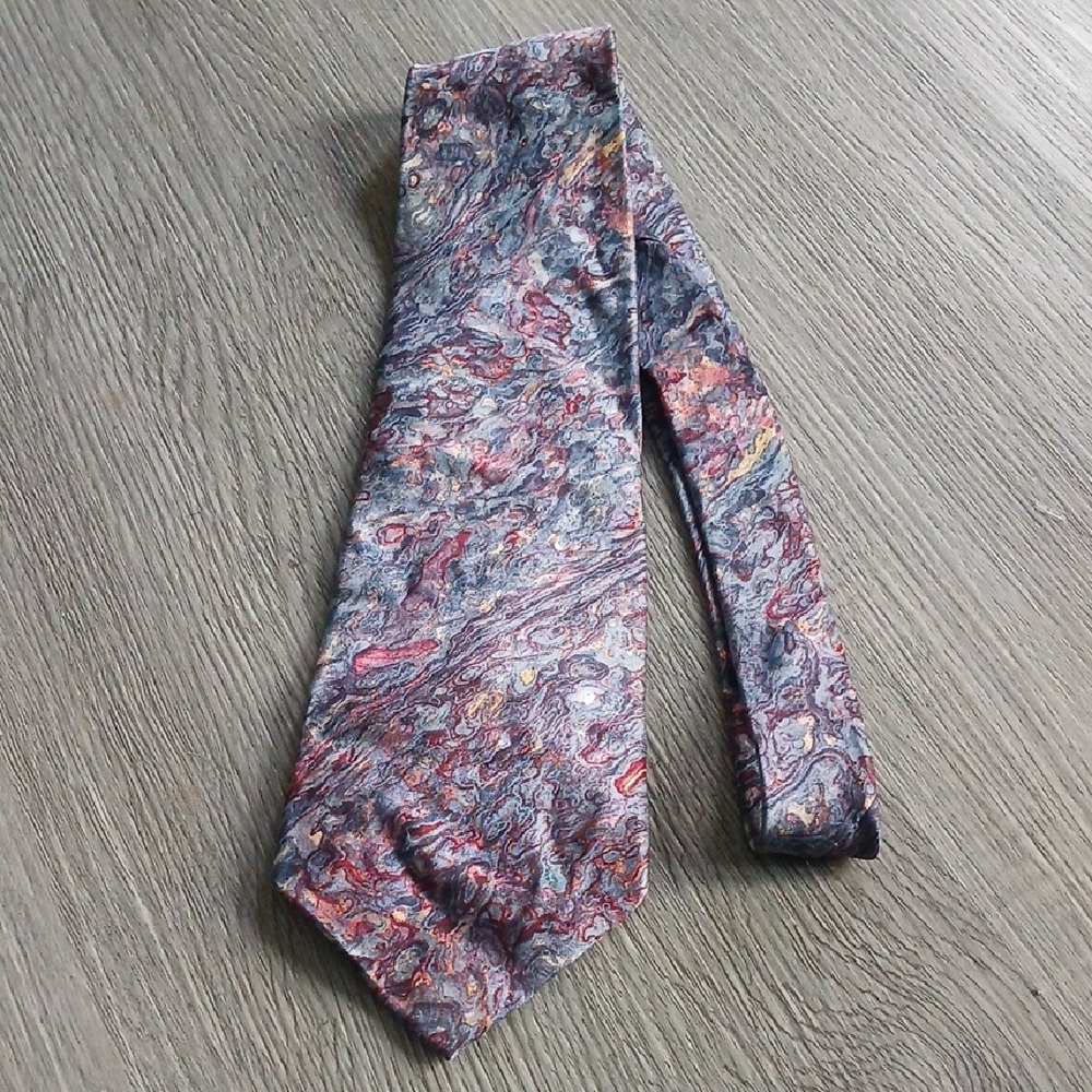 Cocktail Colors multicolor 100% imported silk tie NWOT